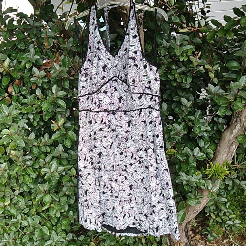 Pomponix Sundress  black and white  size 14